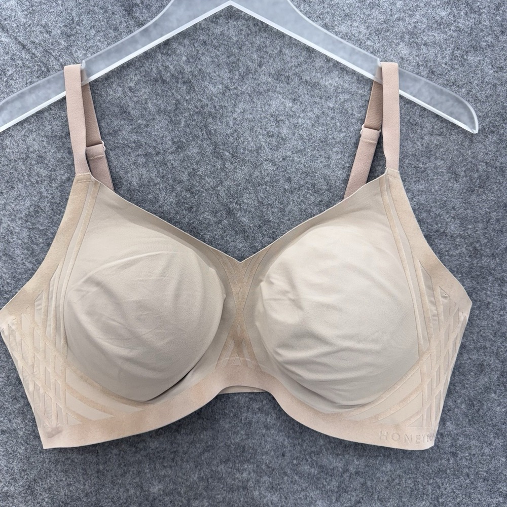 Honeylove Silhouette Bra Size 1X‎ Beige Seamless Wireless Smooth Comfort Support - Picture 5 of 12